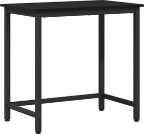 vidaXL asztal Fekete tölgy 100 x 50 x 76,5 cm Műszaki fa és acél
