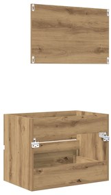 2 részes fürdőszobai bútorkészlet artisan tölgy mérnöki fa