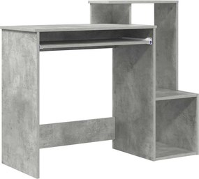 vidaXL Asztal fiókkal Beton Szürke 106 x 41 x 88.5 cm Faanyag