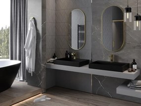Mexen Loft ovális fürdőszobai tükör 100 x 50 cm, arany keret - 9851-100-050-000-50