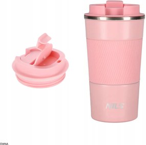 Thermo bögre Rózsaszín acél gumi fogantyú 510ml Nils