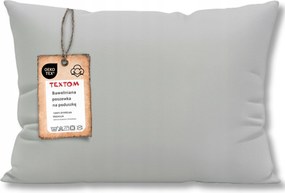 Pamut Párnahuzat 50X60 Világosszürke Szuper Minőség Rejtett Cipzár Lengyel