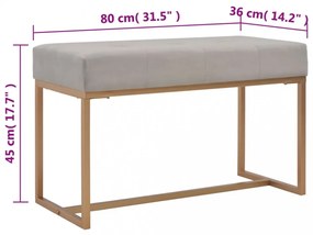 szürke bársonypad 80 cm