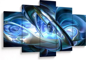 Kék fraktálos kép (150x105 cm)