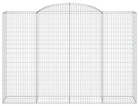 íves horganyzott vas gabion kosár 300 x 50 x 200/220 cm