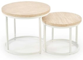 Oreo dohányzóasztal, kő / fehér