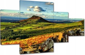 Vászonkép 130x80 Tájkép Hegyek Szikla Ég