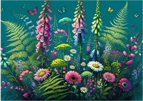 Üveg kép - Mezei virágok (70x50 cm)