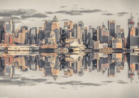 Poszter 29,7x21cm Panorámás kilátás Alsó-Manhattan panorámájára, Assaf F