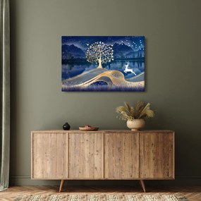 Szarvas képe teliholdkor (90x60 cm)