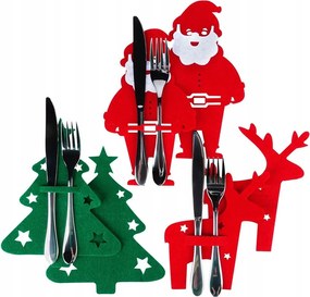 Karácsonyi evőeszköztartó tok 6 db-os