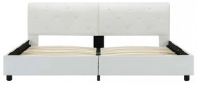 vidaXL fehér műbőr ágykeret 160 x 200 cm
