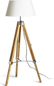 RENDL ALVIS/AMBITUS 46 stojanová bílá bambus/chrom 230V LED E27 15W