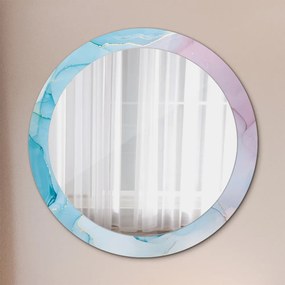 Kerek díszes tükör Modern márvány textúra fi 80 cm