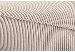 Krémszínű kordbársony sarokkanapé (bal oldali) Nihad modular – Bobochic Paris