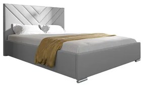 ISAIAH 22 STANDARD ágy 160x200 cm - ezüst lábak Világosszürke