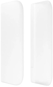 fehér műbőr szárnyas fejtámla 103x16x78/88 cm