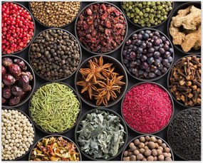 Poszterek 50x40 Fűszertartó tálak gyógynövények