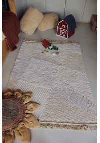 Bézs pamut gyerek játszószőnyeg 120x170 cm Farm Fields – Lorena Canals