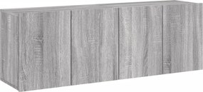vidaXL 2 db szürke sonoma színű fali TV-szekrény 60 x 30 x 41cm