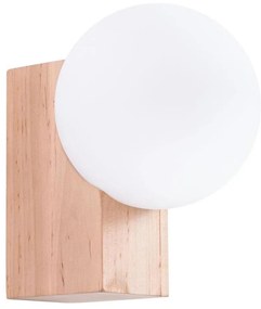 Sollux SL.1682 - Fali lámpa BULBO 1xG9/8W/230V bükkfa/fehér