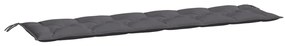 2 db antracit oxford szövet kerti padpárna 200 x 50 x 7 cm