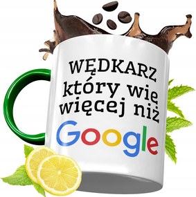 Zöld Bögre Horgászoknak Ajándékba, fényképes nyomattal