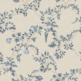 Holden Decor Wanderlust Marina kék-krém kagylós vlies tapéta – 92073