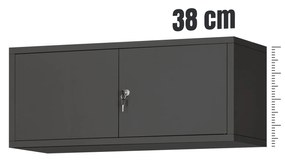 Felsőszekrény iratszekrényre EWA, 900 x 380 x 400 mm, antracit