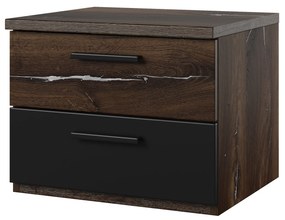 Éjjeliszekrény Signat Typ 22 (fekete + flagstaff tölgy + ezüst). 1107658