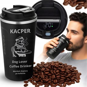 Thermo Bögre Ajándék Gravírozott Led Termosz Kávé Kijelzővel 510ML