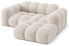 Krémszínű zsenília sarokkanapé (jobb oldali-heverő résszel) Treno – Cosmopolitan Design