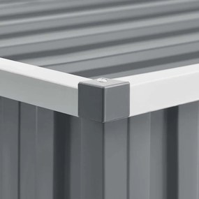 szürke horganyzott acél kerti fészer 195 x 198 x 159 cm