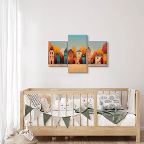 Kép - Őszi falu (90x60 cm)