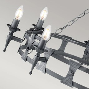 Elstead Lighting SAXON SAX8-BLK-SIL Csillár 8x60W/E14