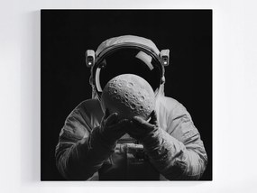 Canvas Vászonkép Portré Űrhajós Hold Űr B&w Tudomány 80x80