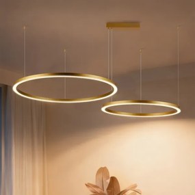 Brilagi - LED dimmelhető, kábelen függő PORTOFINO csillár LED/98W/230V arany +távirányító