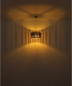 Globo 80040246 Fali spotlámpa, fém fa megjelenésű, füstszínű K5 kristályok, HxSzxM: 330x90x150mm, 2x E14 40W 230V izzók nélkül