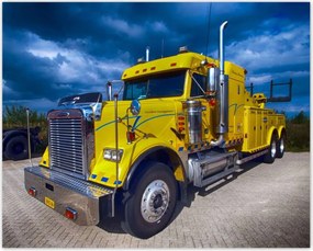 Poszterek 50x40 Sárga teherautó vontató