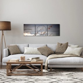 Kép - Rét virágai a tónál (órával) (90x30 cm)