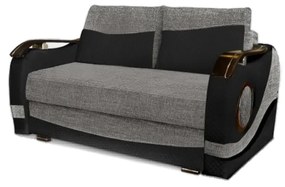 Rafi 2-es (fix) kanapé, fekete - szürke