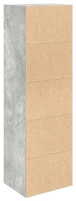 betonszürke szerelt fa könyvespolc 31x24x102 cm