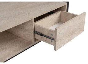 Dohányzóasztal Haldizen - Fekete, Travertine