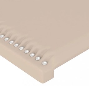 cappuccino színű műbőr LED-es fejtámla 103x16x78/88 cm