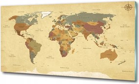 Fotótapéta üvegfalra Politikai térkép 125x50