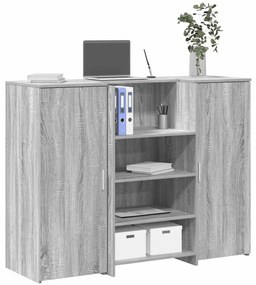 recepciós pult szürke sonoma 135x50x103,5 cm szerelt fa