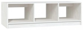 fehér tömör fenyőfa dohányzóasztal 110 x 50 x 34 cm