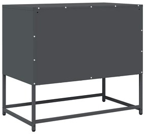 antracitszürke hidegen hengerelt acél TV-szekrény 68x39x60,5 cm