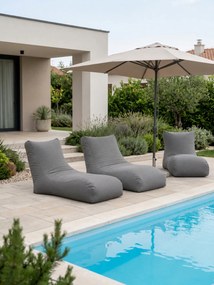 Beantime Sunbed Outdoor Living babzsákfotel szürke 130x70x85 cm