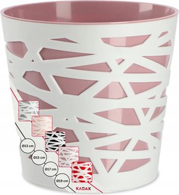 Virágtartó Fedő Műanyag Növényi Virág Betét 19 cm Rózsaszín